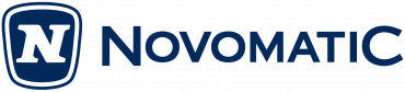 NOVOMATIC Logo, Shortbrand mit Schriftzug in Dunkelblau
